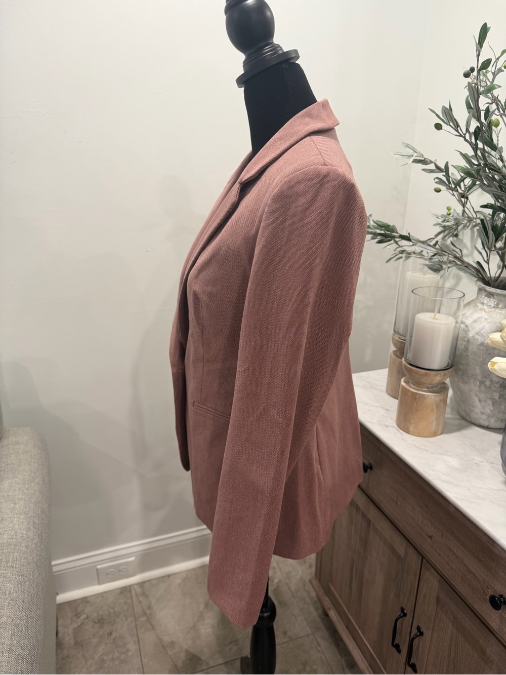 Express Mauve Rose Single-Button Blazer Jacket Size 10 - Picture 4 of 15